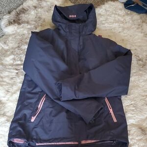 Helly Hansen Dark Blue Jacket with Light Pink Details